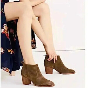 Madewell Brown Suede Ankle Boots Brenner Classic